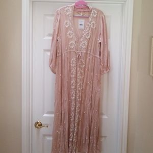 Free people  blush embroidered dress